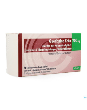 Quetiapine krka 200mg lib.prolongee comp  60