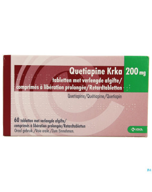 Quetiapine krka 200mg lib.prolongee comp  60