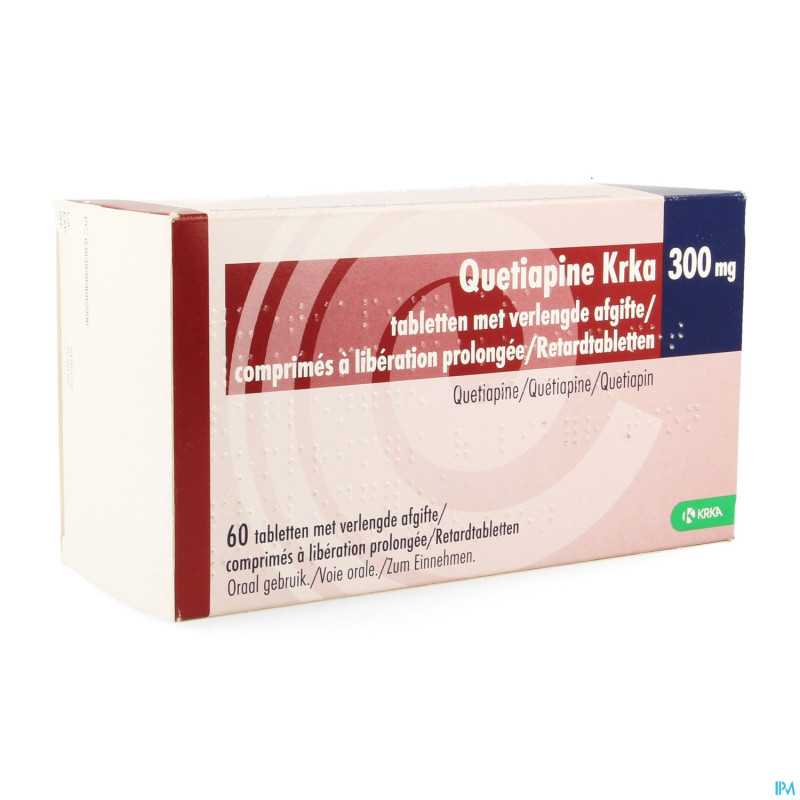 Quetiapine krka 300mg lib.prolongee comp  60