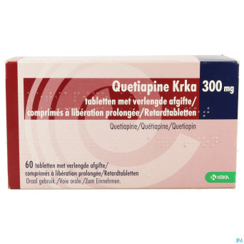 Quetiapine krka 300mg lib.prolongee comp  60