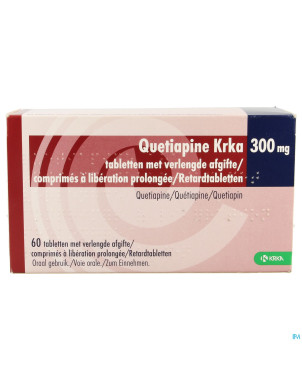 Quetiapine krka 300mg lib.prolongee comp  60