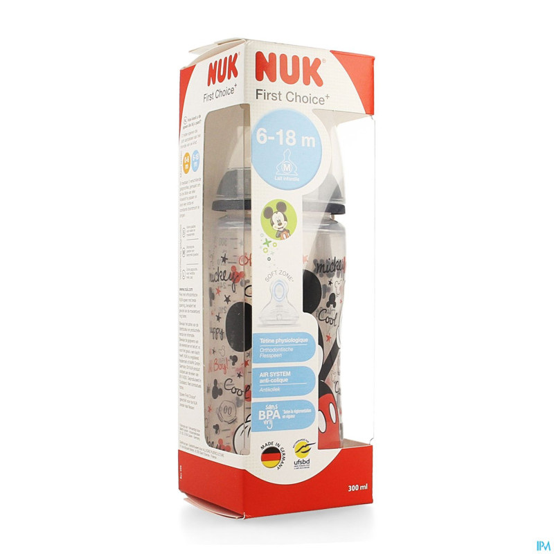 Nuk biberon mickey    300ml 6-18m
