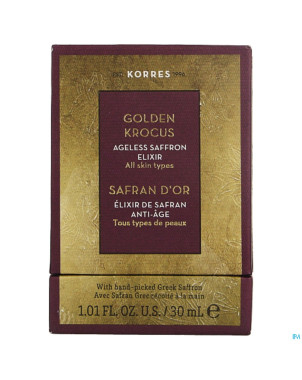 Korres kf elixir gouden krokus saffron    30ml