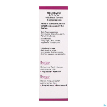 Elixirs fleurs bach bio roll on menopause 10ml