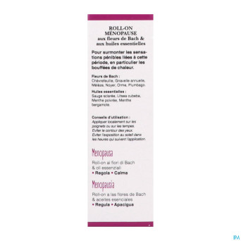 Elixirs fleurs bach bio roll on menopause 10ml