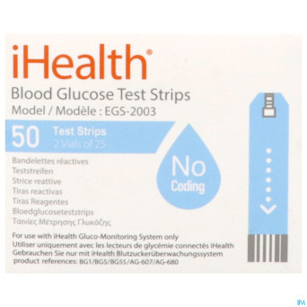 Ihealth codeless glucose test strip 0,7mcl    2x25