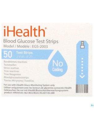 Ihealth codeless glucose test strip 0,7mcl    2x25