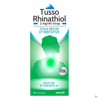 Tusso rhinathiol 2mg/ml sirop ad s/sucre 180ml