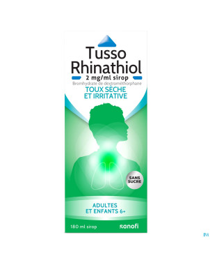 Tusso rhinathiol 2mg/ml sirop ad s/sucre 180ml