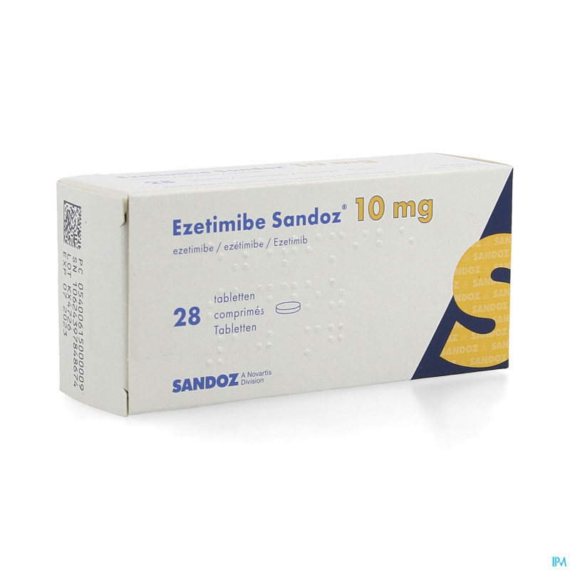 Ezetimibe sandoz 10mg comp 28 x 10mg