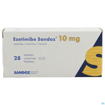 Ezetimibe sandoz 10mg comp 28 x 10mg