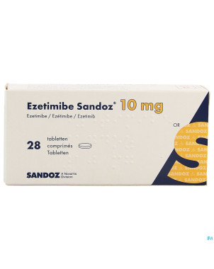 Ezetimibe sandoz 10mg comp 28 x 10mg