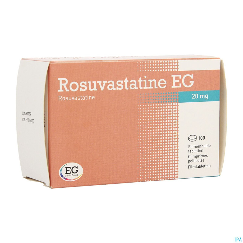Rosuvastatine eg 20mg comp pell 100
