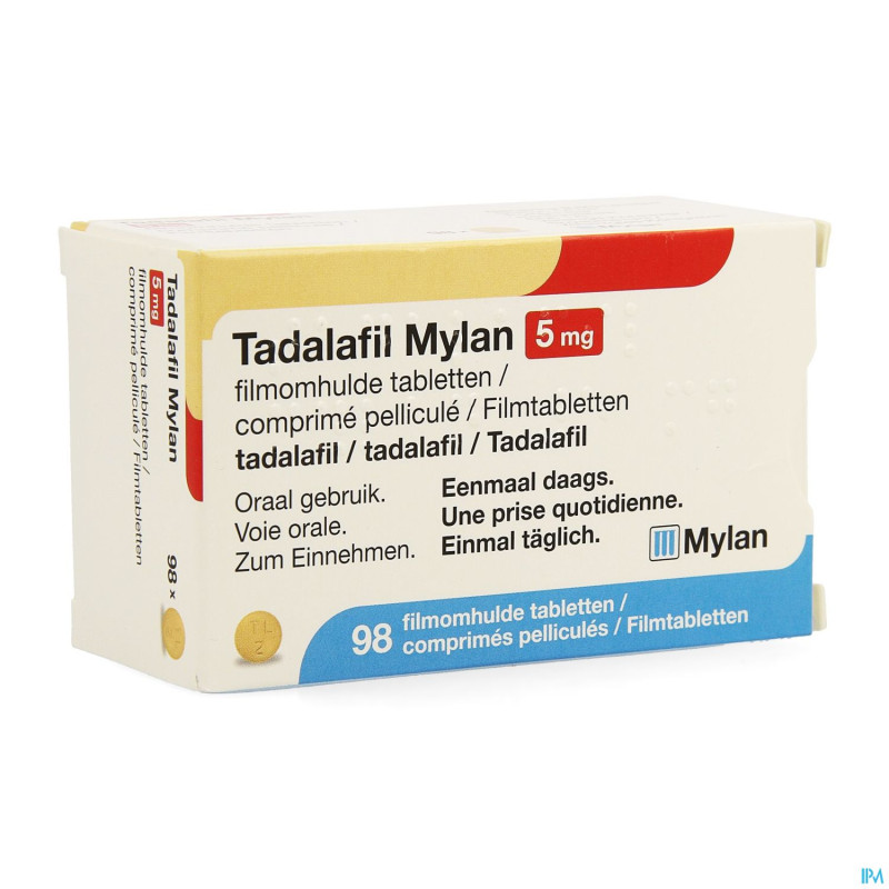 Tadalafil mylan  5mg comp pell 98 x  5mg