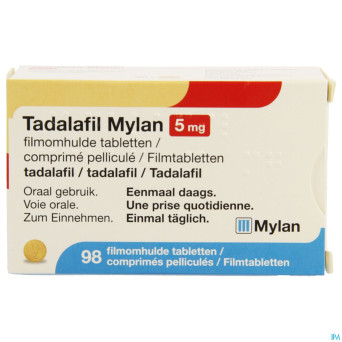 Tadalafil mylan  5mg comp pell 98 x  5mg