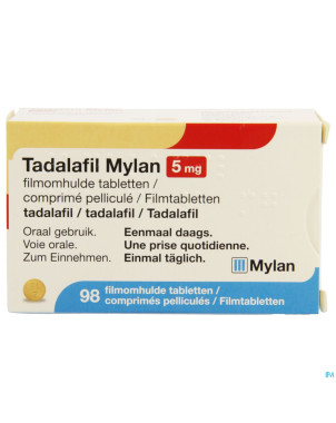 Tadalafil mylan  5mg comp pell 98 x  5mg