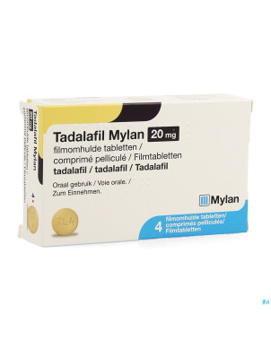 Tadalafil mylan 20mg comp pell  4 x 20mg