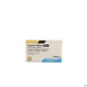 Tadalafil mylan 20mg comp pell  4 x 20mg