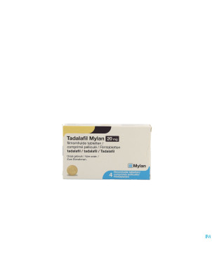 Tadalafil mylan 20mg comp pell  4 x 20mg