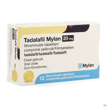 Tadalafil mylan 20mg comp pell 12 x 20mg