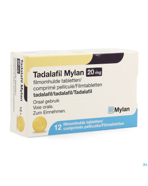 Tadalafil mylan 20mg comp pell 12 x 20mg