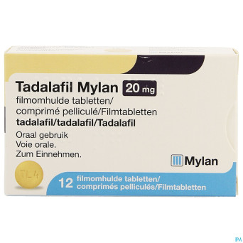 Tadalafil mylan 20mg comp pell 12 x 20mg