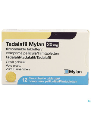 Tadalafil mylan 20mg comp pell 12 x 20mg