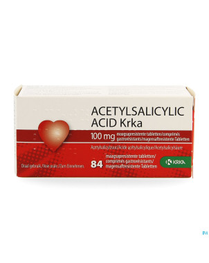 Acetylsalicylic acid krka 100mg gastro res.comp 84