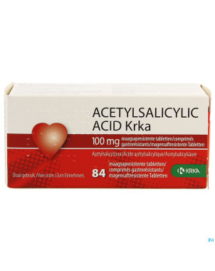 Acetylsalicylic acid krka 100mg gastro res.comp 84