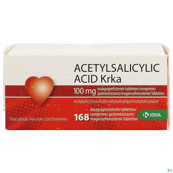Acetylsalicylic acid krka 100mg gastro res.comp168