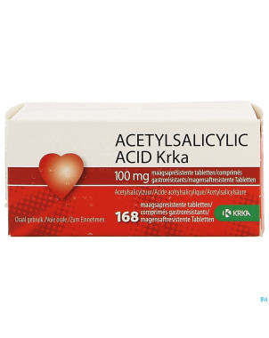 Acetylsalicylic acid krka 100mg gastro res.comp168