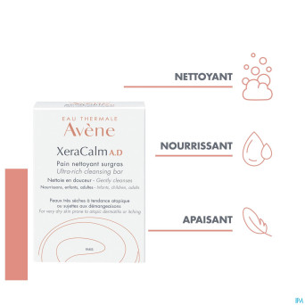 Avene xeracalm ad pain nettoyant surgras    100g