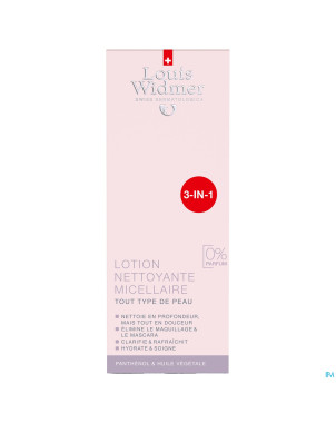 Widmer lotion nettoyante micellaire n/parf   200ml