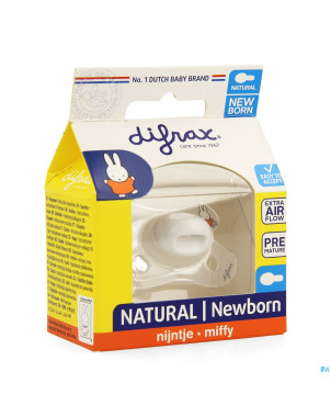 Difrax sucette natural newborn miffy