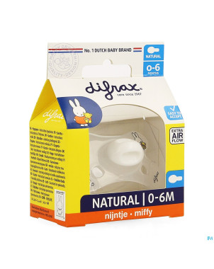 Difrax sucette natural 0-6m miffy