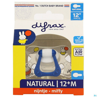 Difrax sucette natural 12m+ miffy