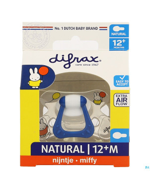 Difrax sucette natural 12m+ miffy