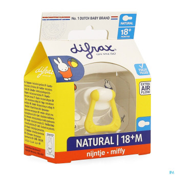 Difrax sucette natural 18m+ miffy