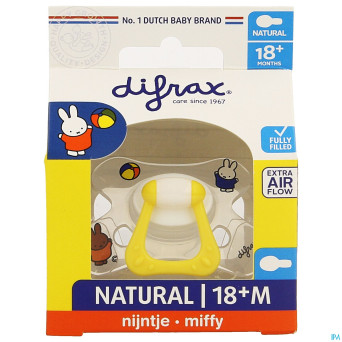 Difrax sucette natural 18m+ miffy