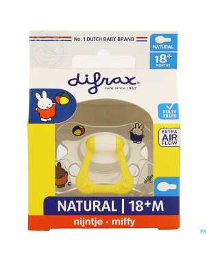 Difrax sucette natural 18m+ miffy