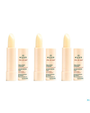 Nuxe reve de miel trio de stick levres hydra 3x4g