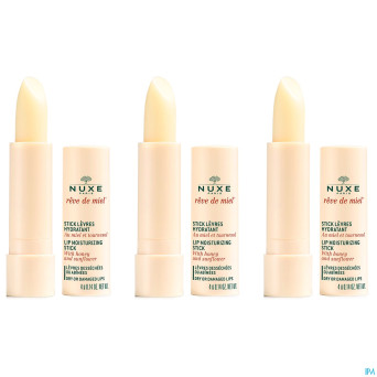 Nuxe reve de miel trio de stick levres hydra 3x4g