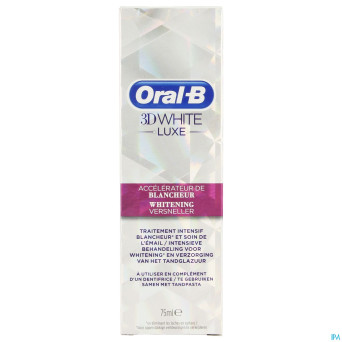 Oral b 3d white luxe withening accel.   tube  75ml