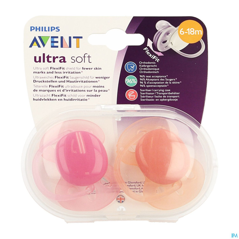 Philips avent sucette soft +6m mix    2