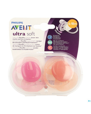Philips avent sucette soft +6m mix    2