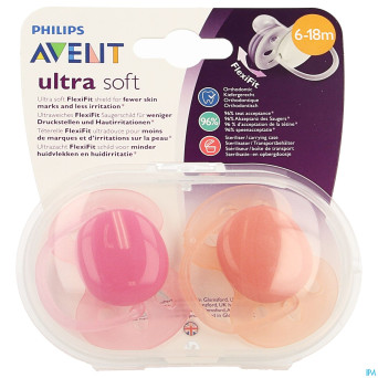 Philips avent sucette soft +6m mix    2