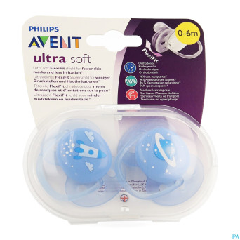Philips avent sucette soft deco +0m boy    2