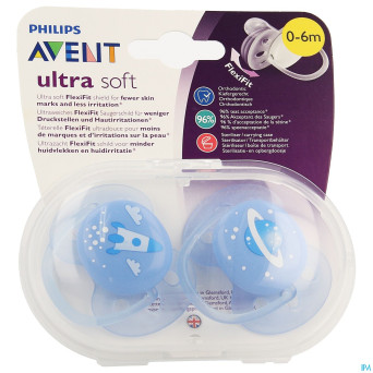 Philips avent sucette soft deco +0m boy    2