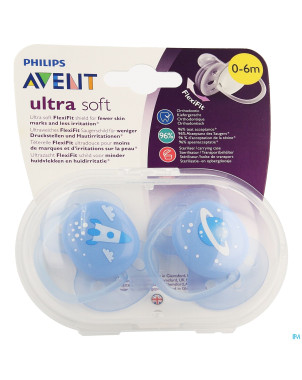 Philips avent sucette soft deco +0m boy    2