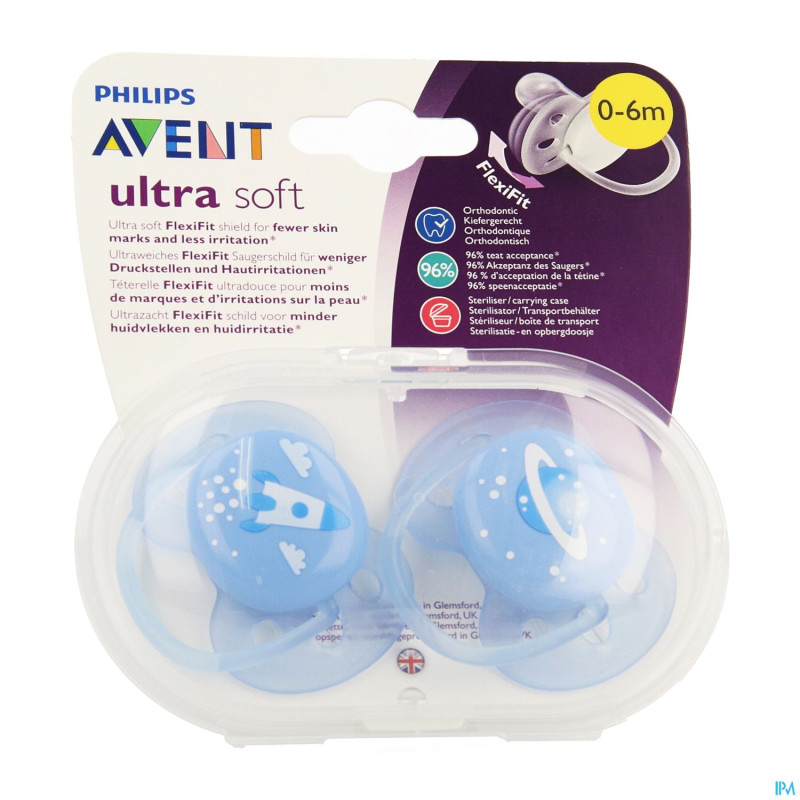 Philips avent sucette soft deco +0m mix    2